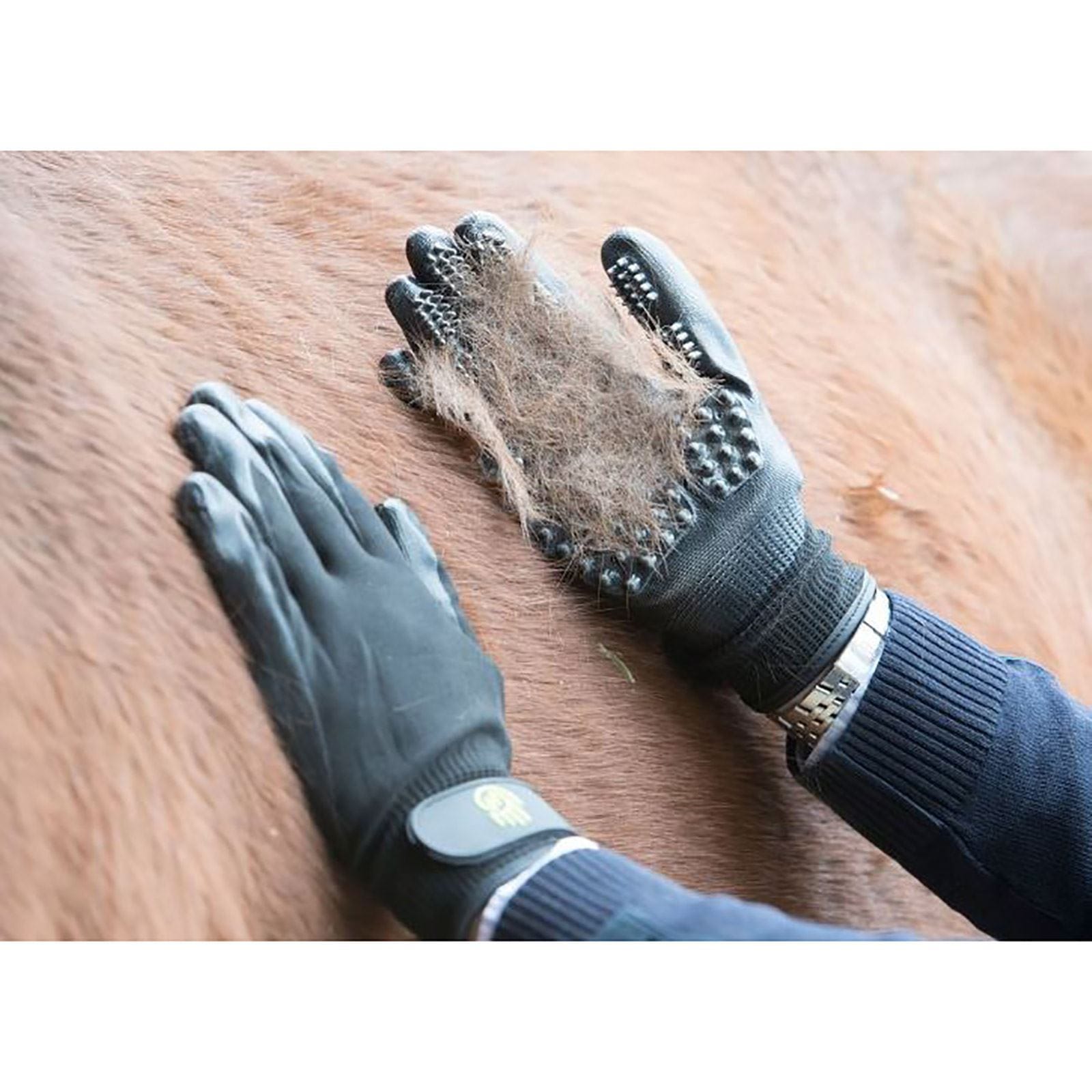 hands on grooming gloves