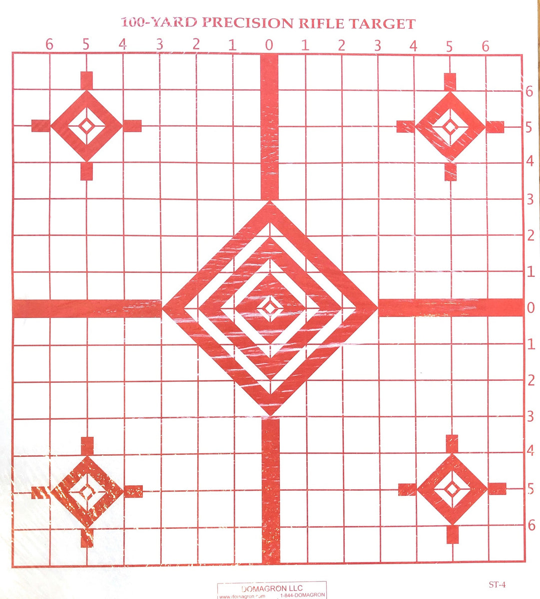 st 4 100 yard rifle sighting target domagron