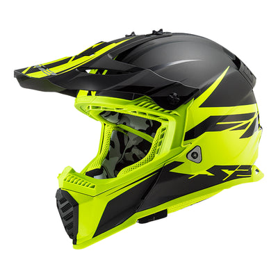 Casco Moto Ls2 Mx 437 Fast Core Black Motocross Devotobikes