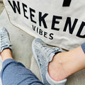 Weekend Vibes Canvas Tote