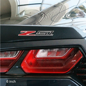 C7 Z51 Corvette Stingray Carbon Fiber Look W Chrome Trim Domed Emblem