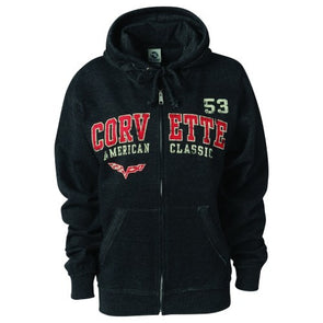 corvette zippered hoodie