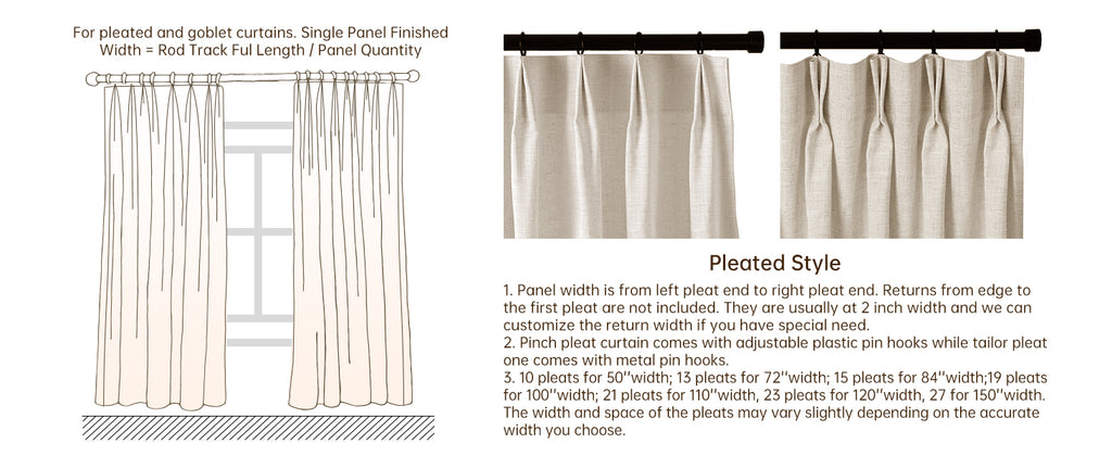 pleated goblet curtains