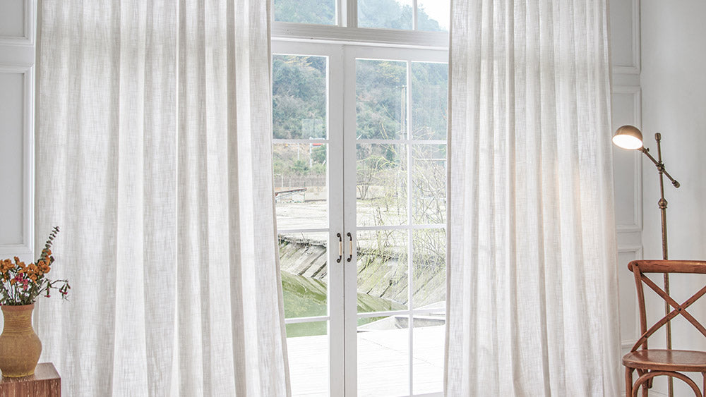 the curtain of linen is treasured for its breathability and comfort