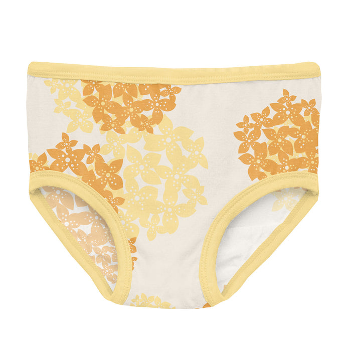 Kickee Pants Bamboo Girls Underwear - Natural Rose Trellis