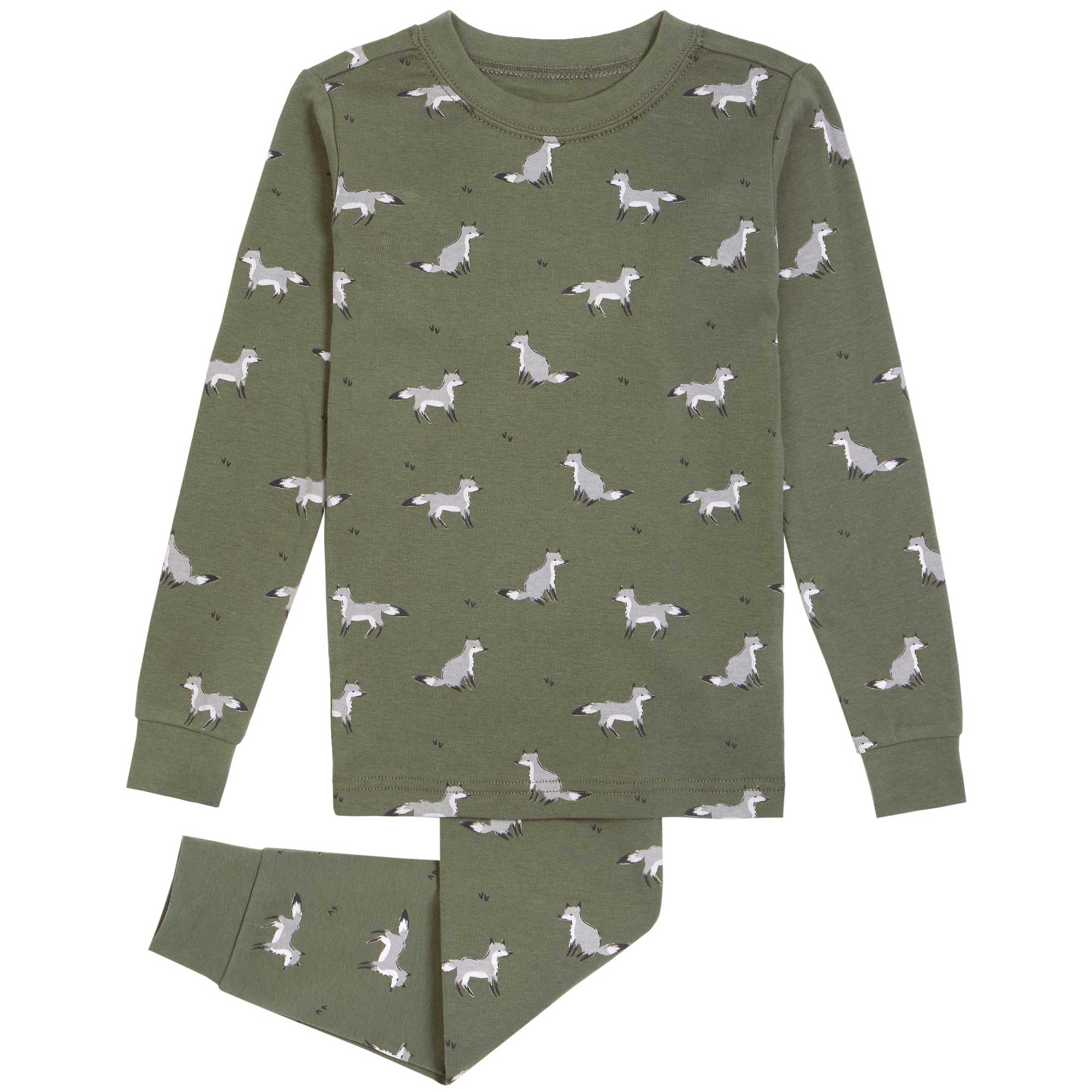 Petit Lem Organic Cotton Kids Pajama Set - Fox