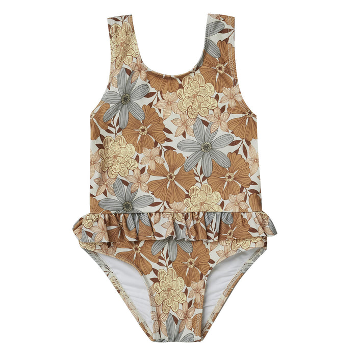 Rylee + Cru Ruffle One-Piece - Blue Floral