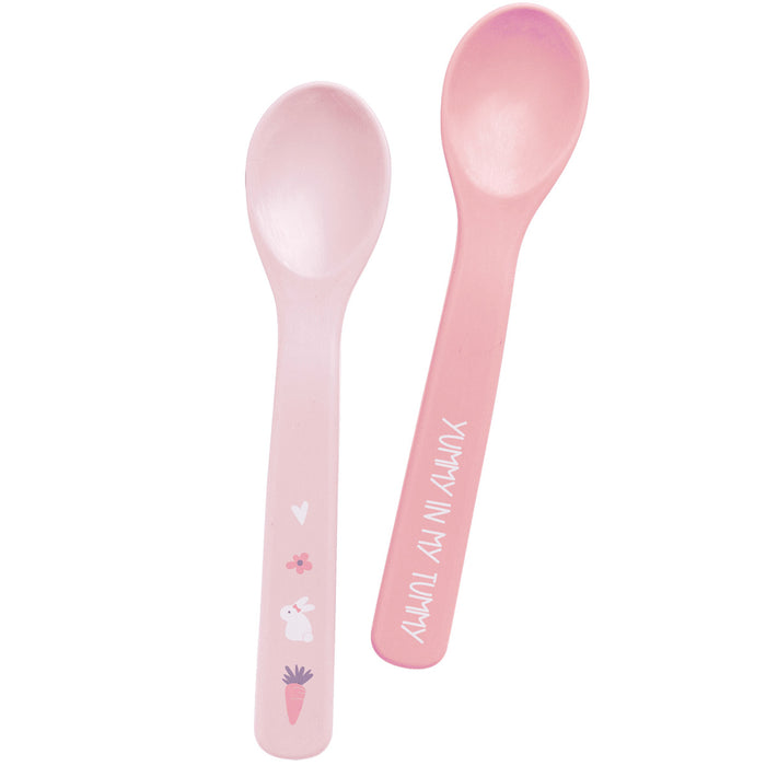 Baby Bar & Co Silicone Baby Utensils Set - Dusty Pink