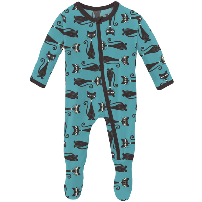 Kickee Pants Size 0-3 Months Holiday Hippo Bamboo Footie Sleeper