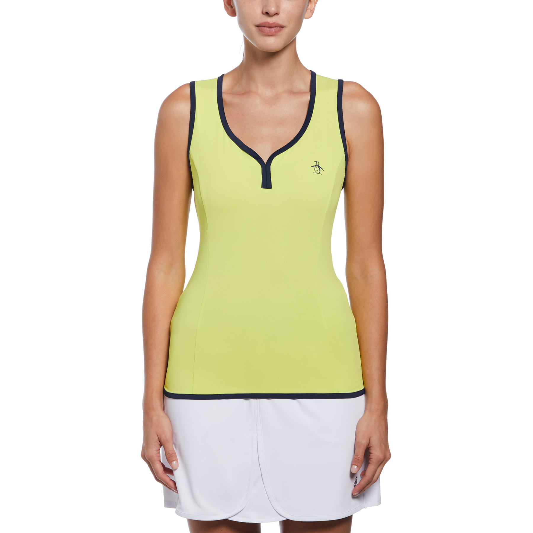 View Womens Sweetheart Tennis Tank Top In Limeade information