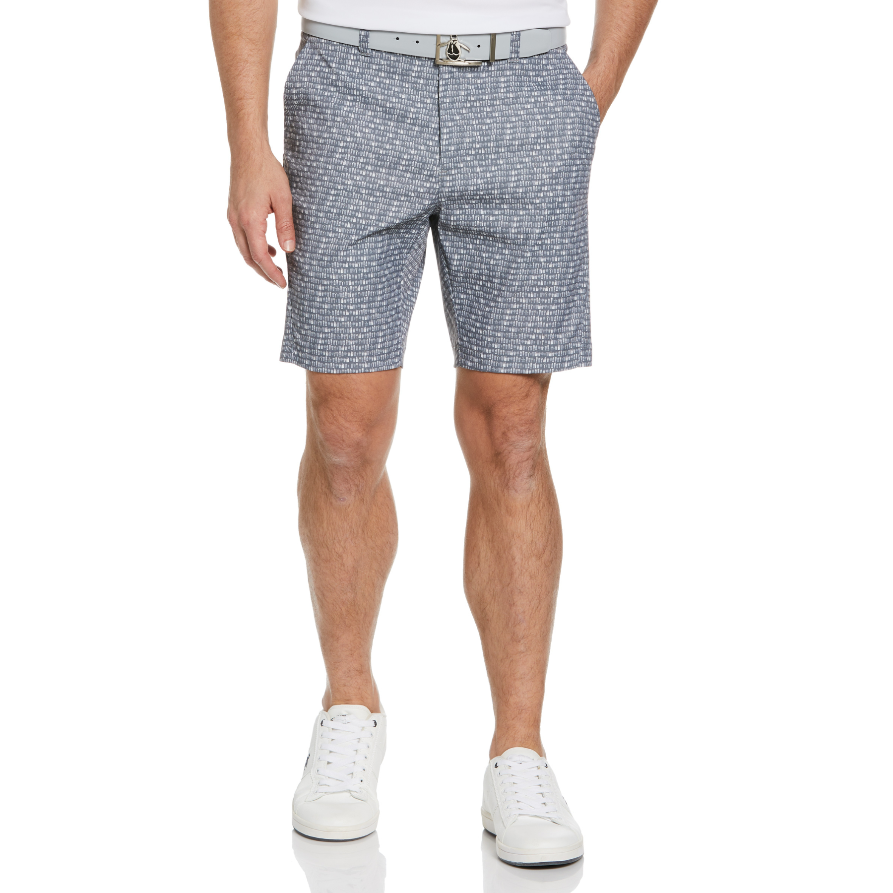 View Novelty Printed Cargo Golf Shorts In Quiet Shade information