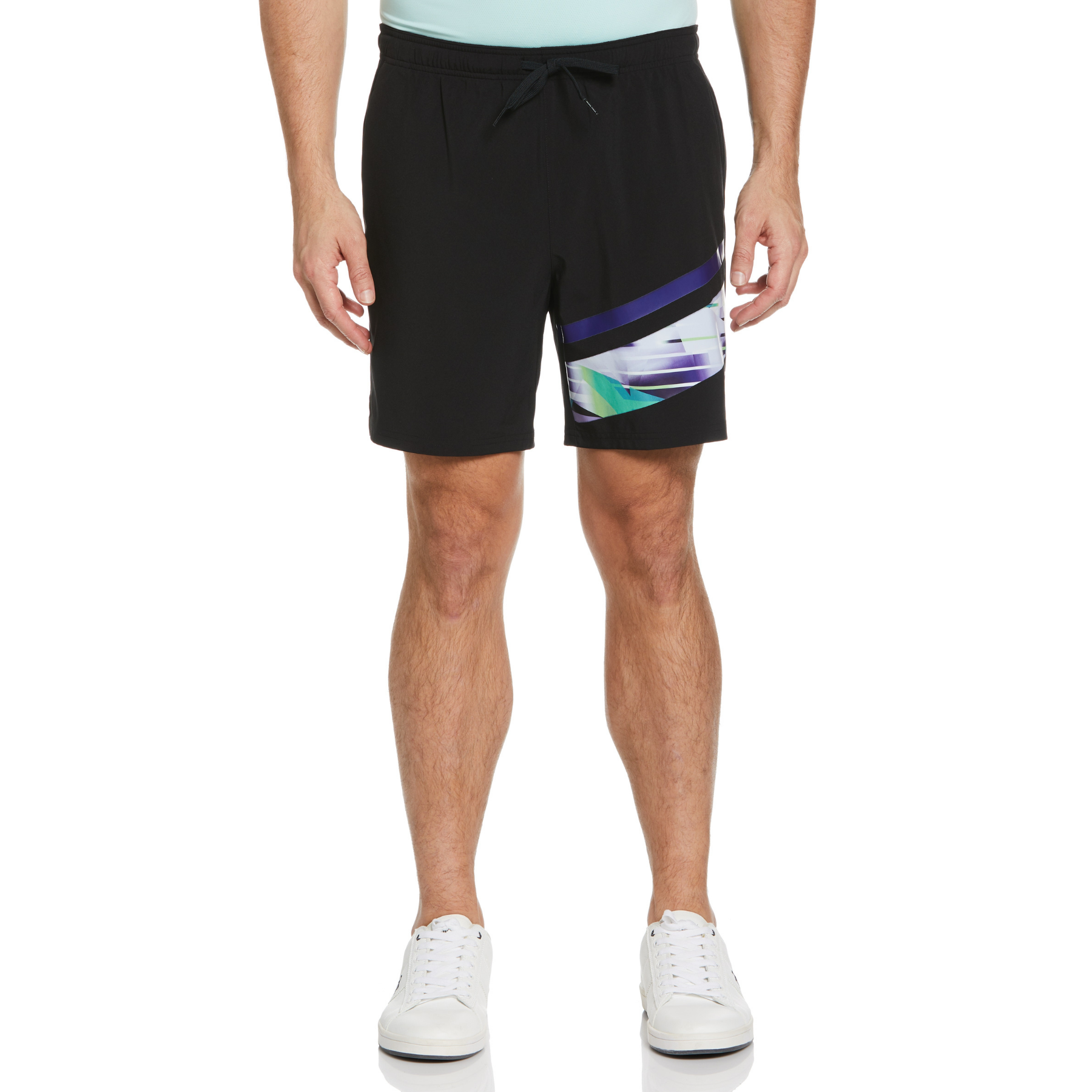 View Performance Printed Tennis Shorts In Caviar information