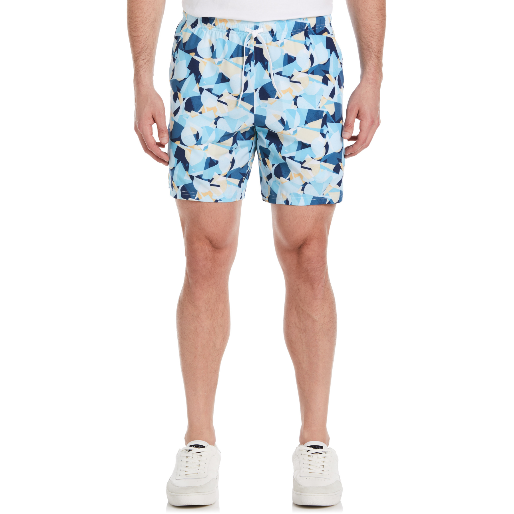 View Performance Layered Print Tennis Shorts In Bright White information