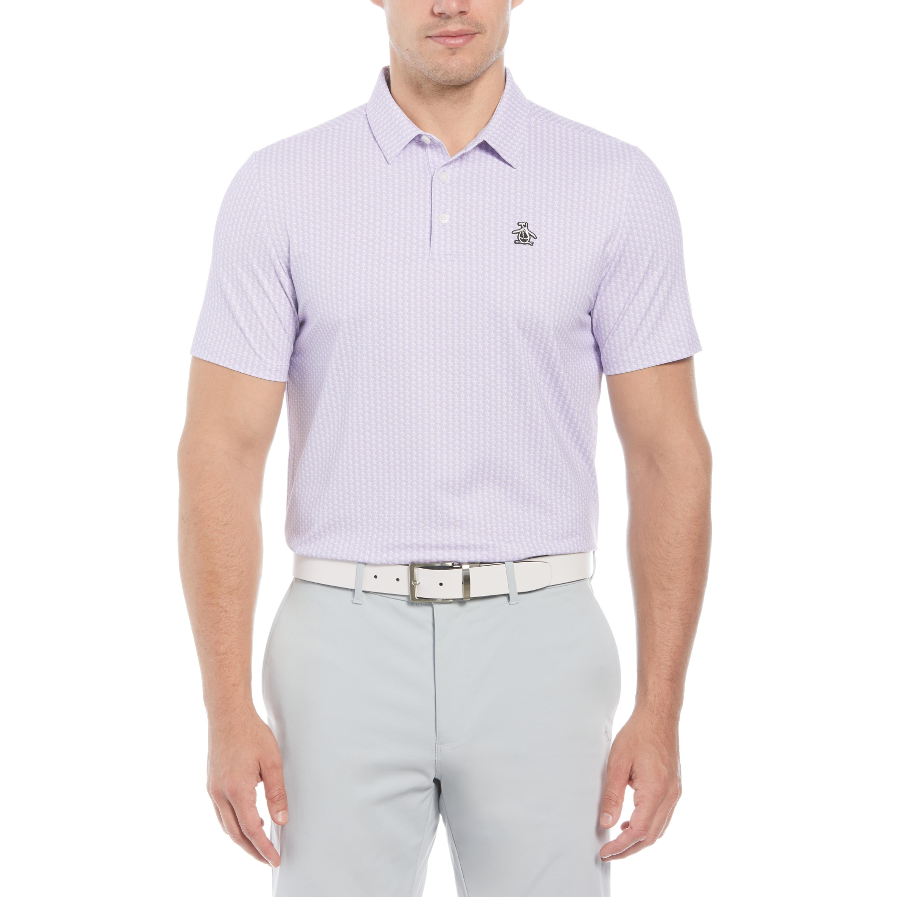 View AllOver Pete Print Golf Polo Shirt In Lavender information