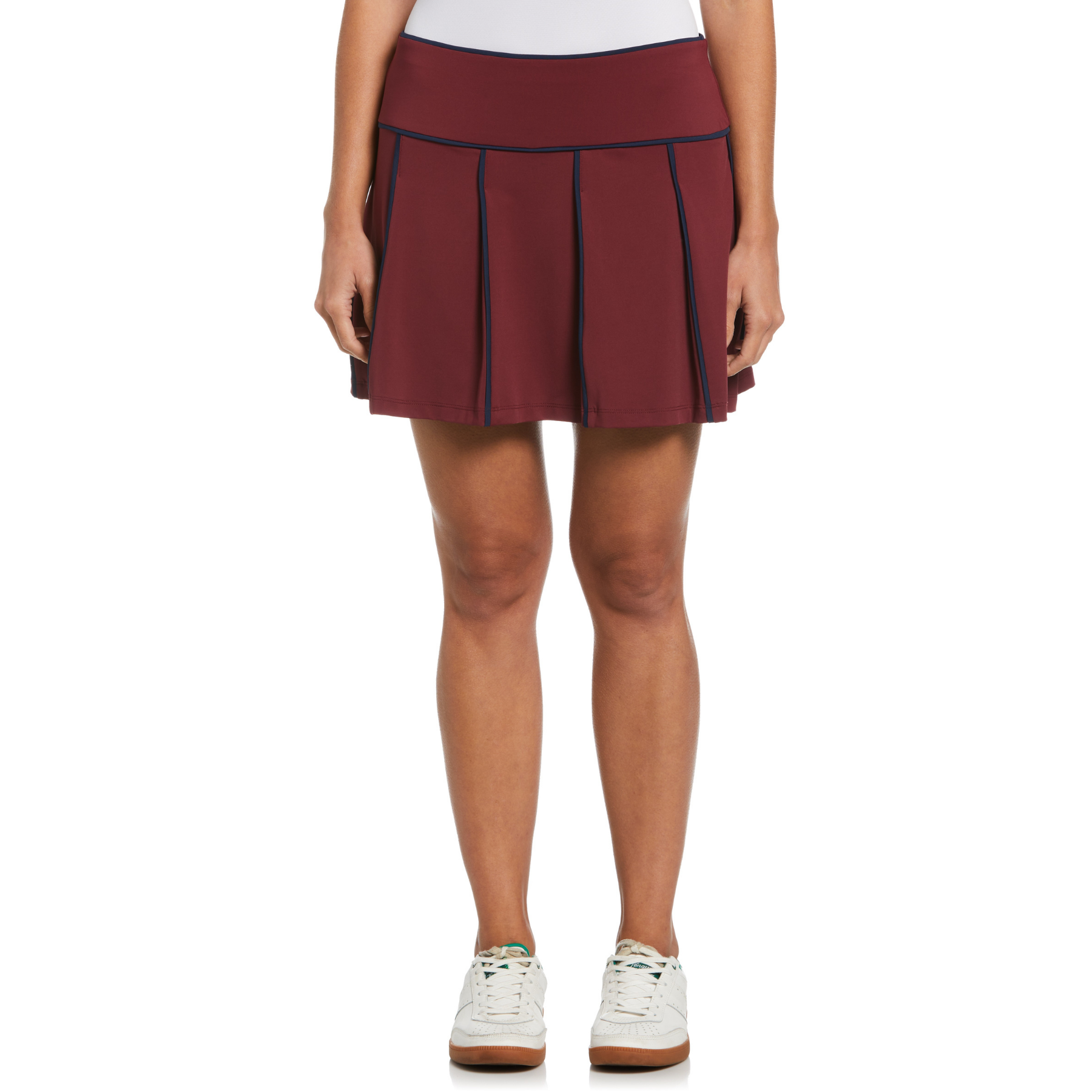 View Womens Multi Piped 15 Golf Skort In Cordovan information