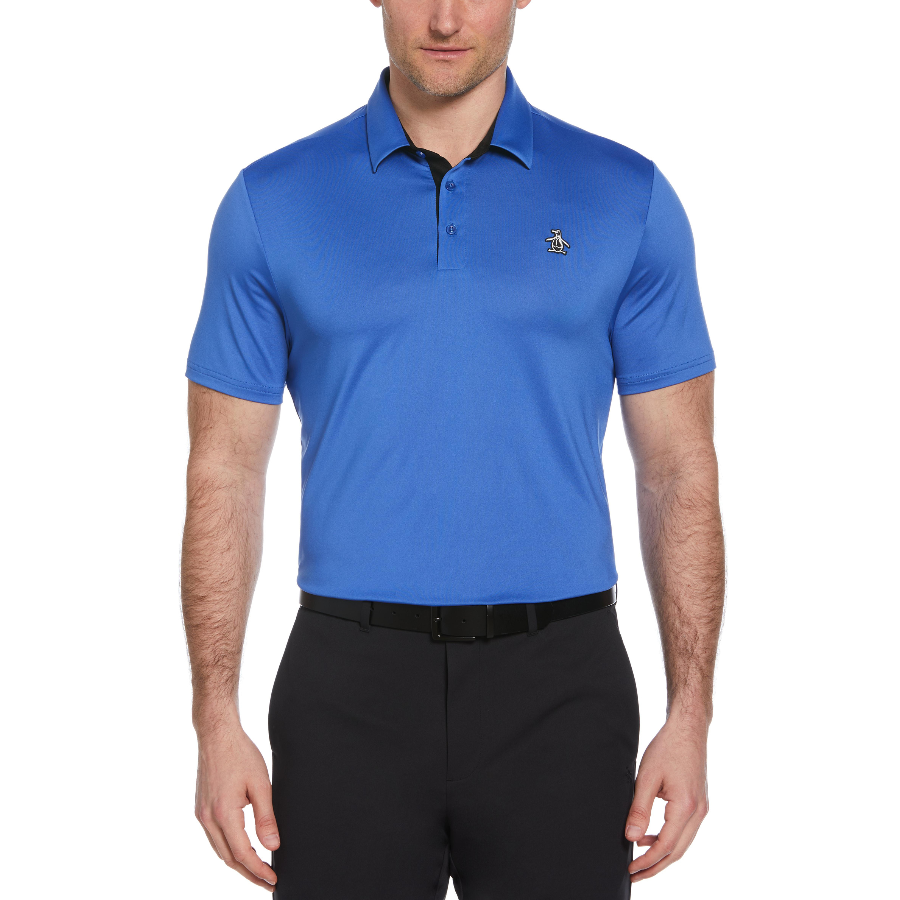 View Original Block Design Short Sleeve Golf Polo Shirt In Nebulas information