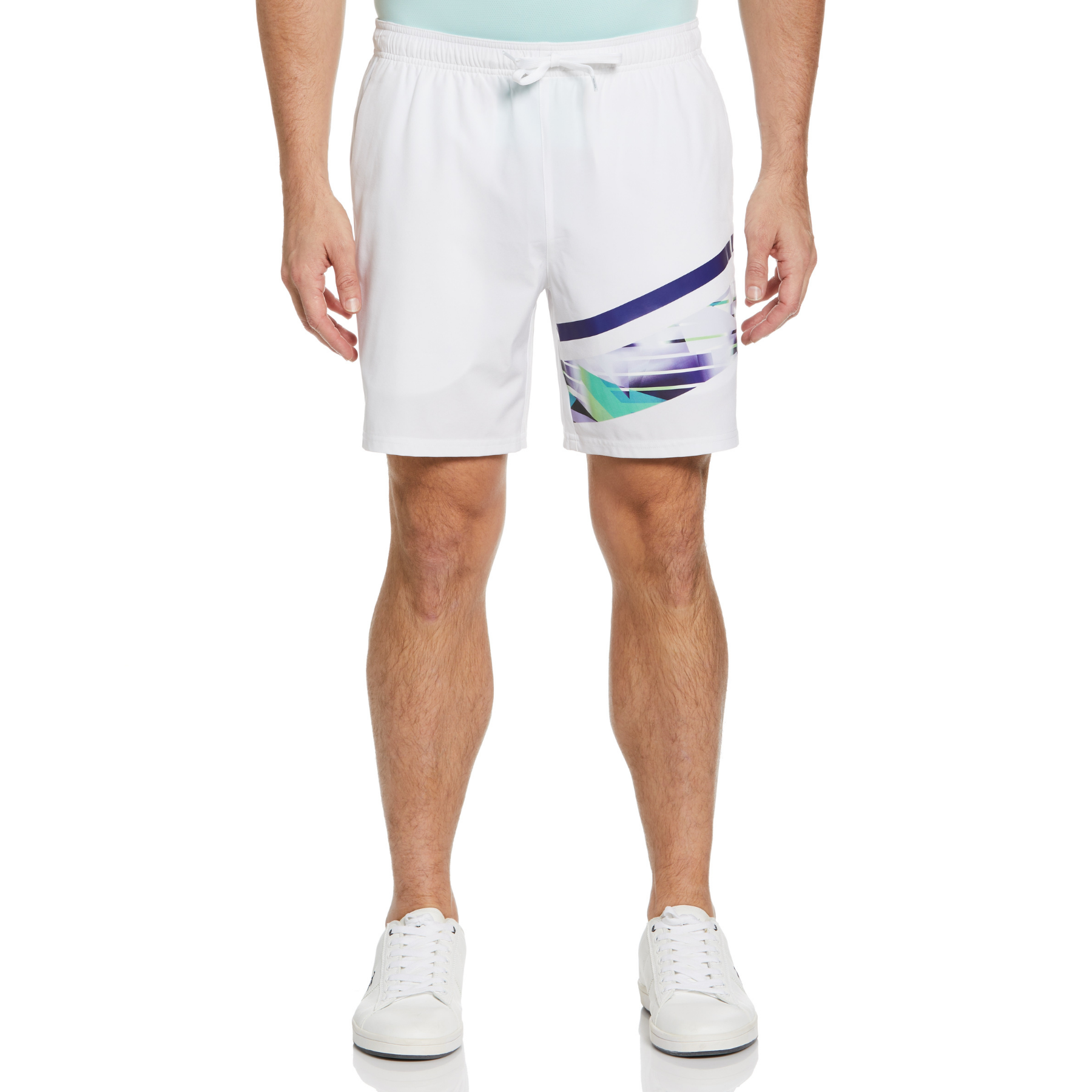 View Performance Printed Tennis Shorts In Bright White information