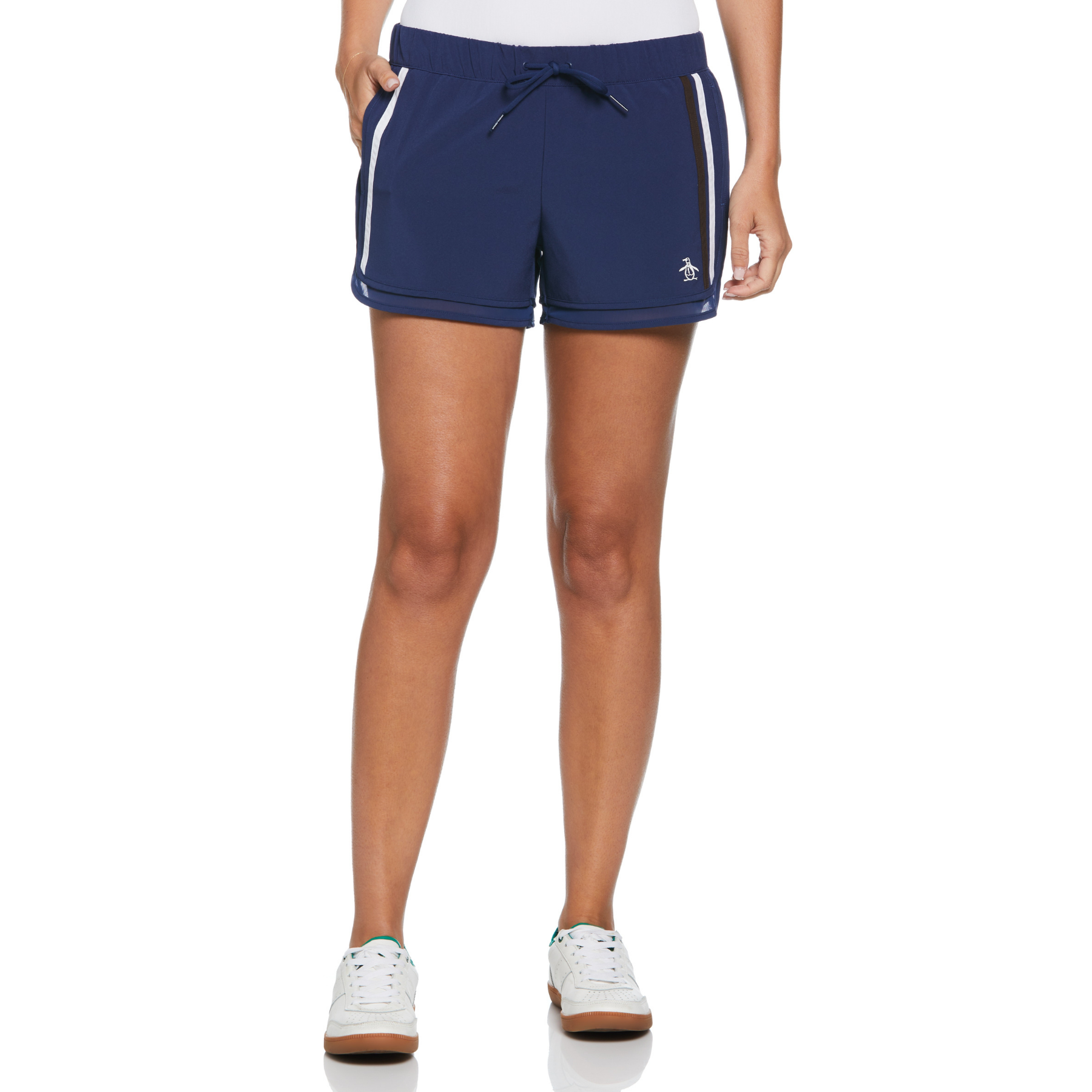 View Womens Mesh Hem Tennis Short In Astral Night information