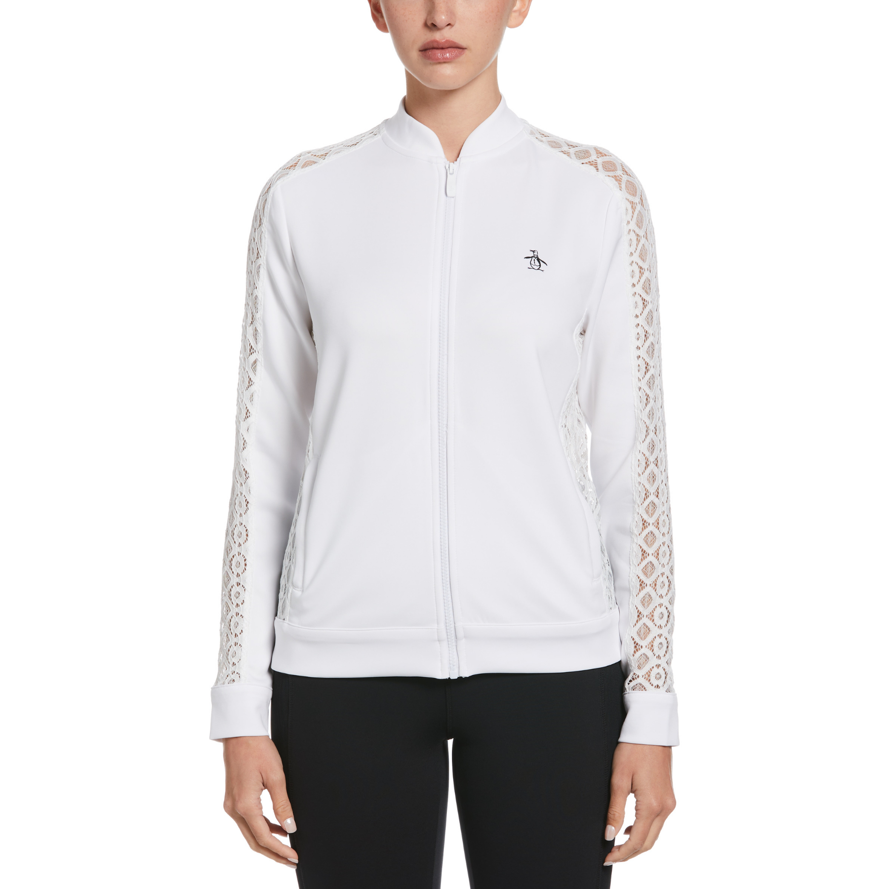 View Womens Knit Tennis Sweater In Bright White information