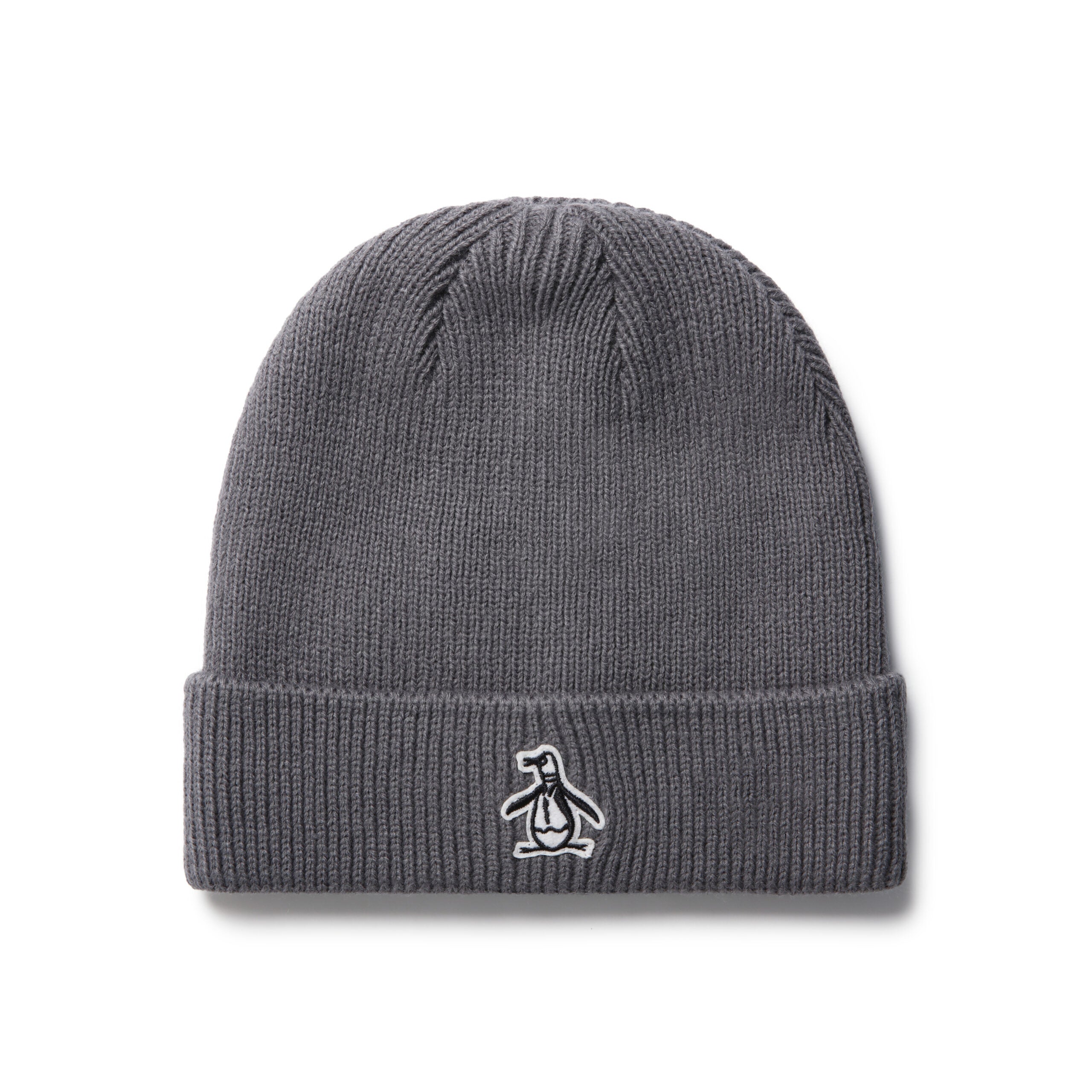 View Original Penguin Cuffed Beanie In Quiet Shade Grey Mens information