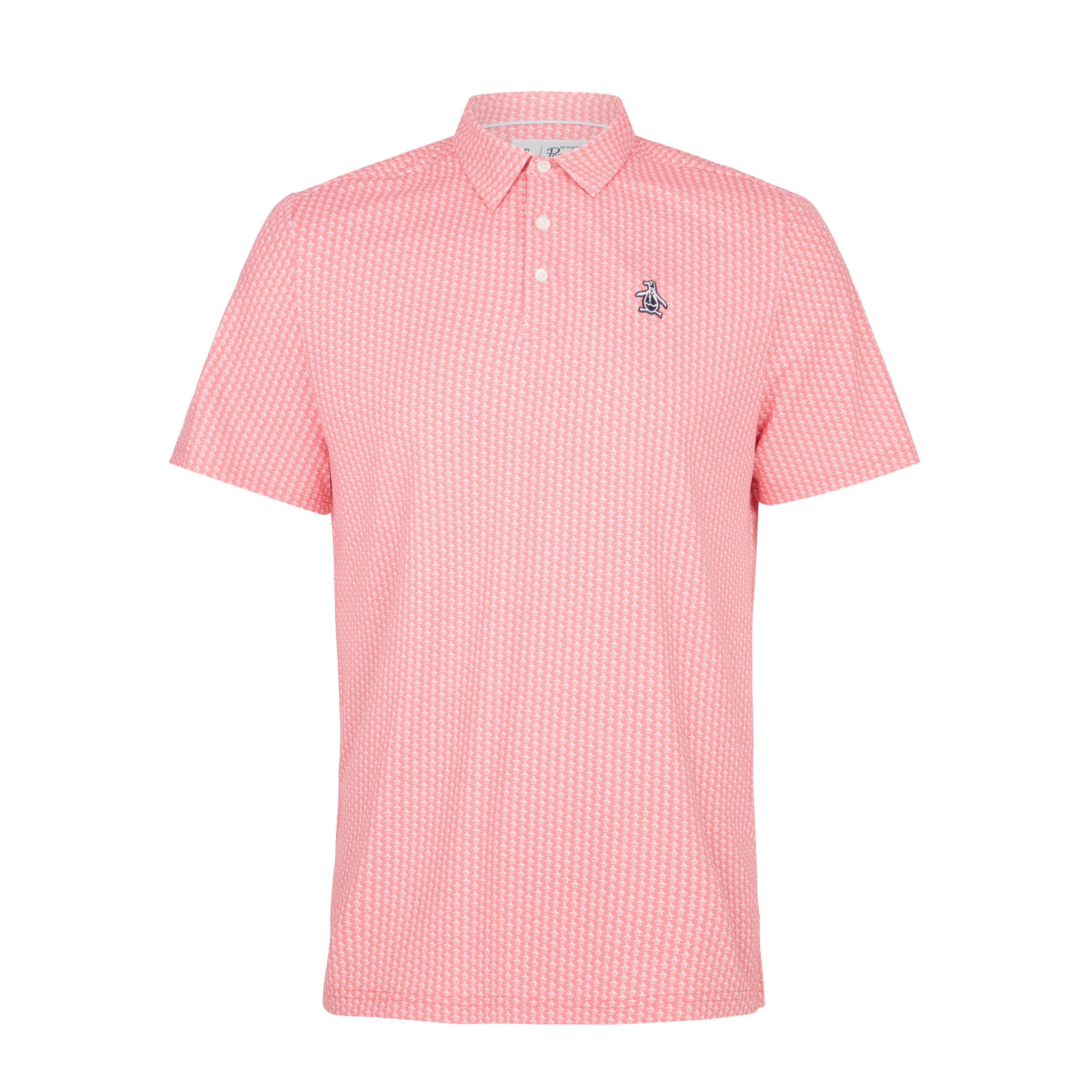 All-Over Pete Print Golf Polo Shirt In Strawberry Pink