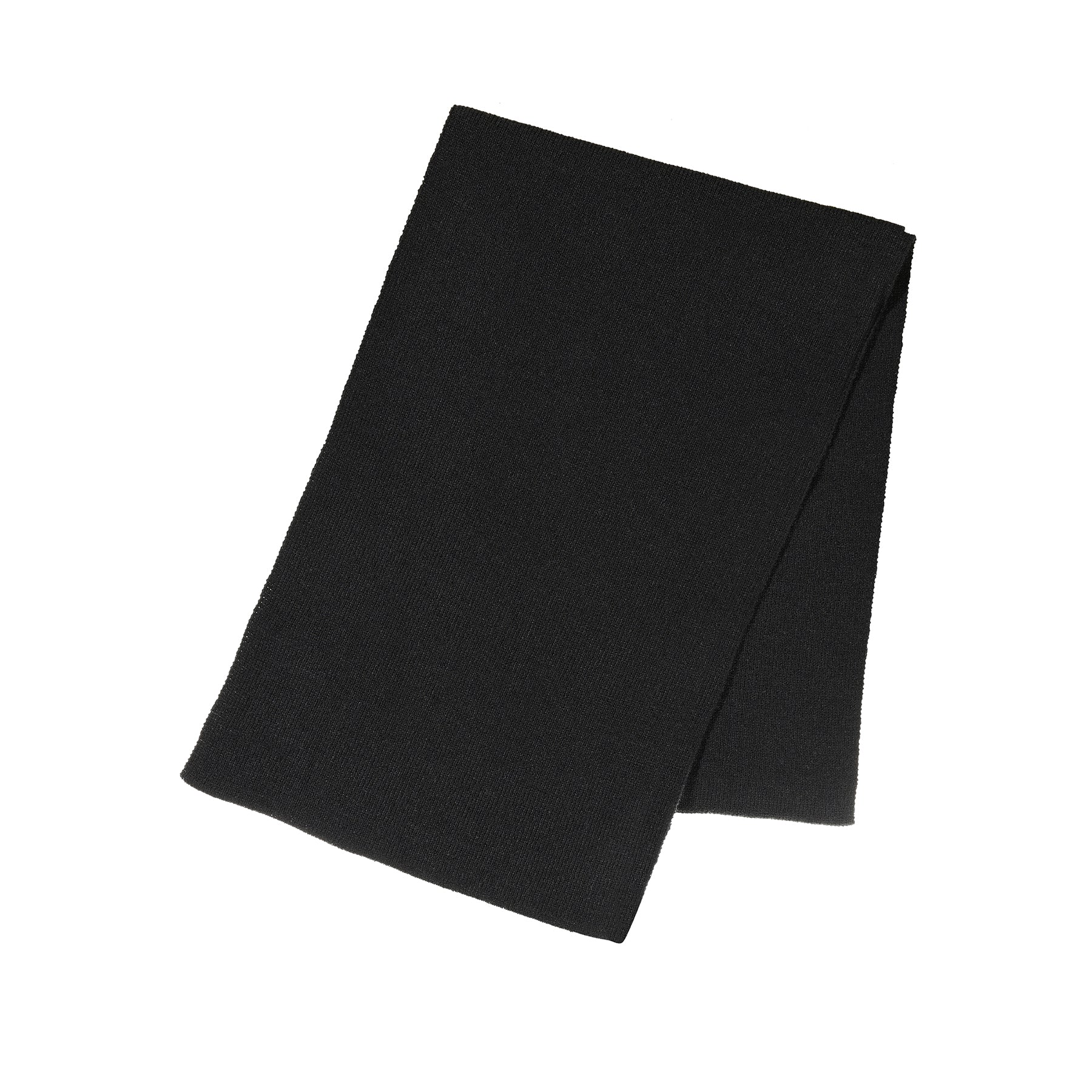 View Henry Flat Knitted Scarf In Black information