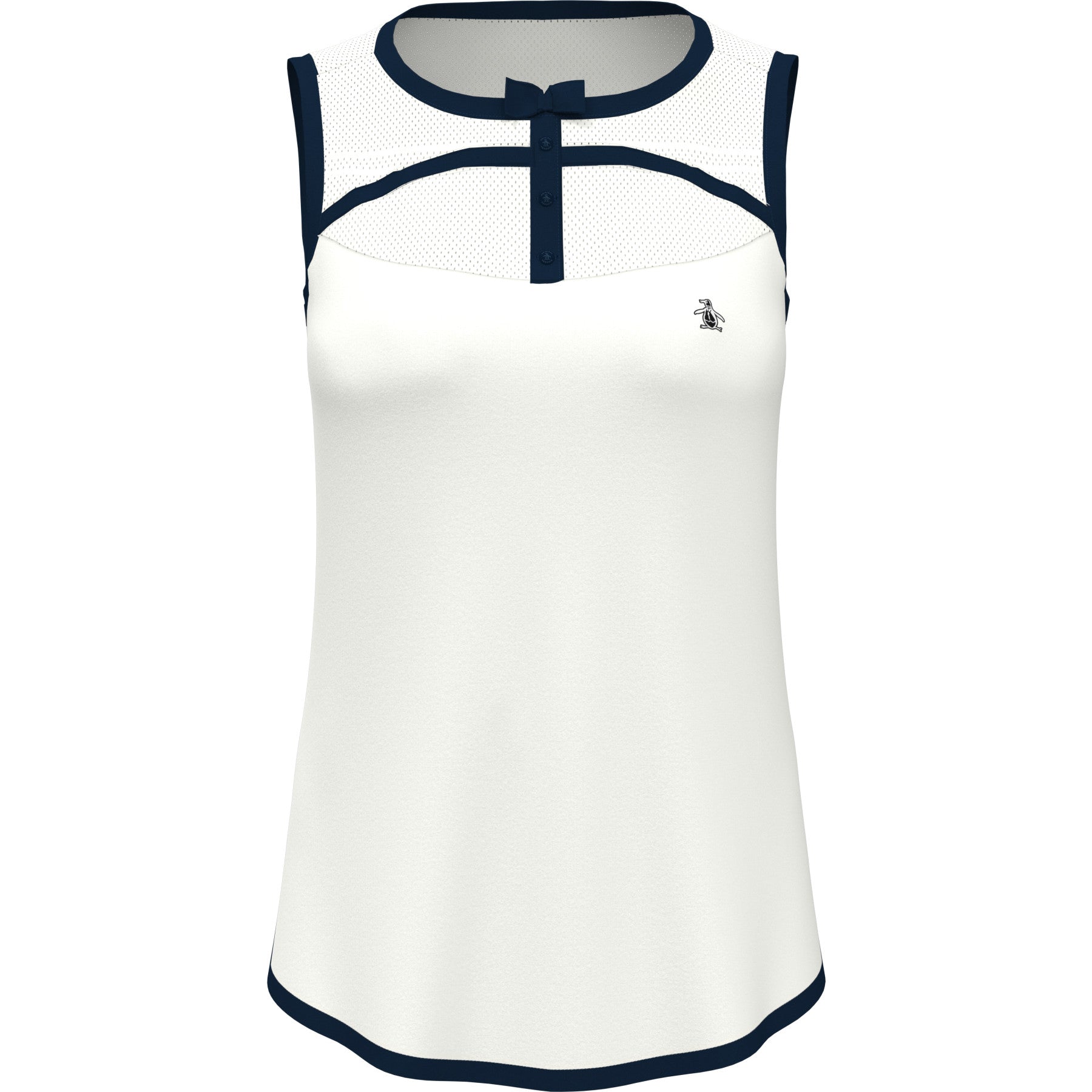 View Womens Contrast Binding Bow Golf Shirt In Bright White information