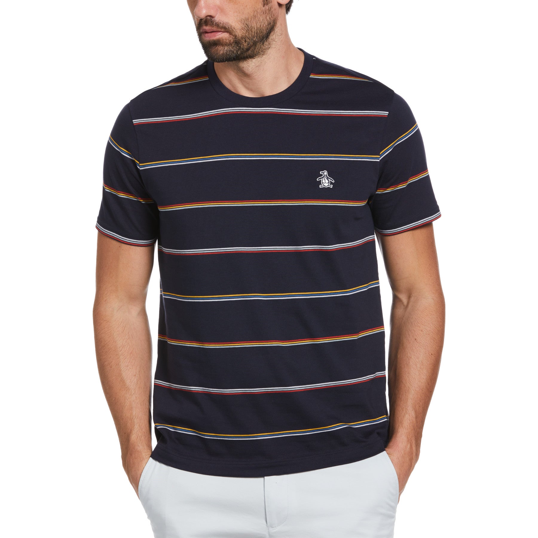 View Slim Fit Jersey Stripe TShirt In Dark Sapphire Outlet information