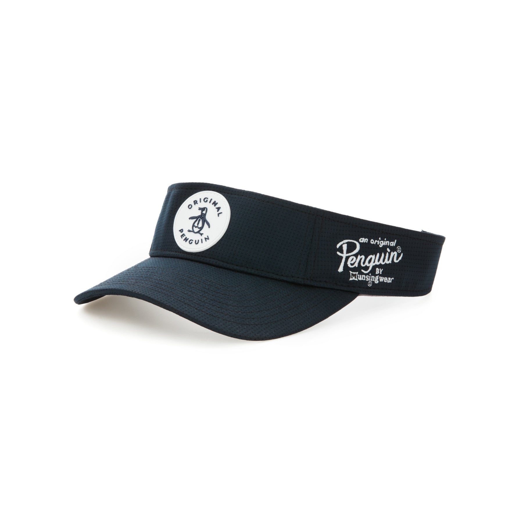 View Rubber Patch Golf Visor In Caviar information