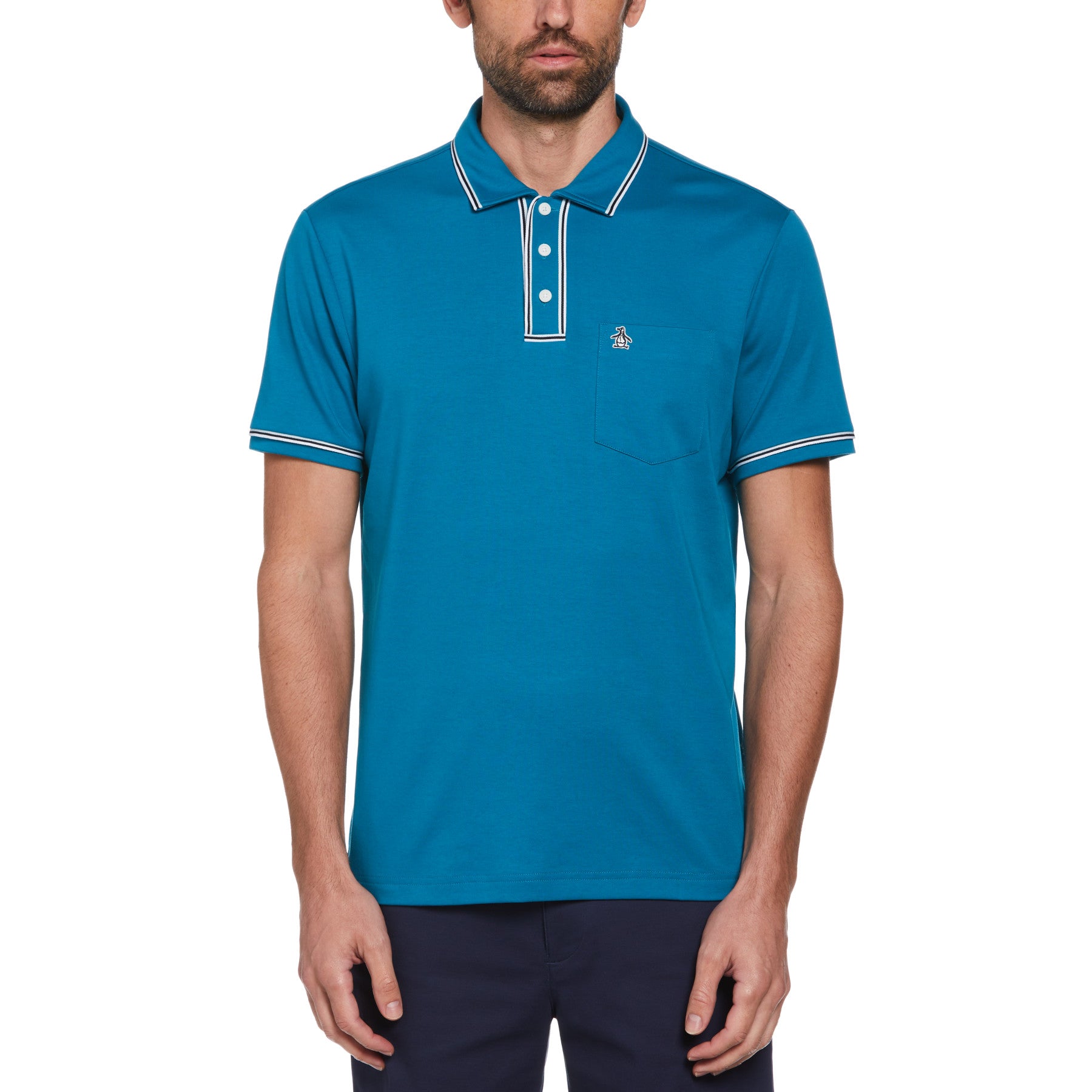 View Earl 3D Pete Short Sleeve Polo Shirt In Tahitian Tide information