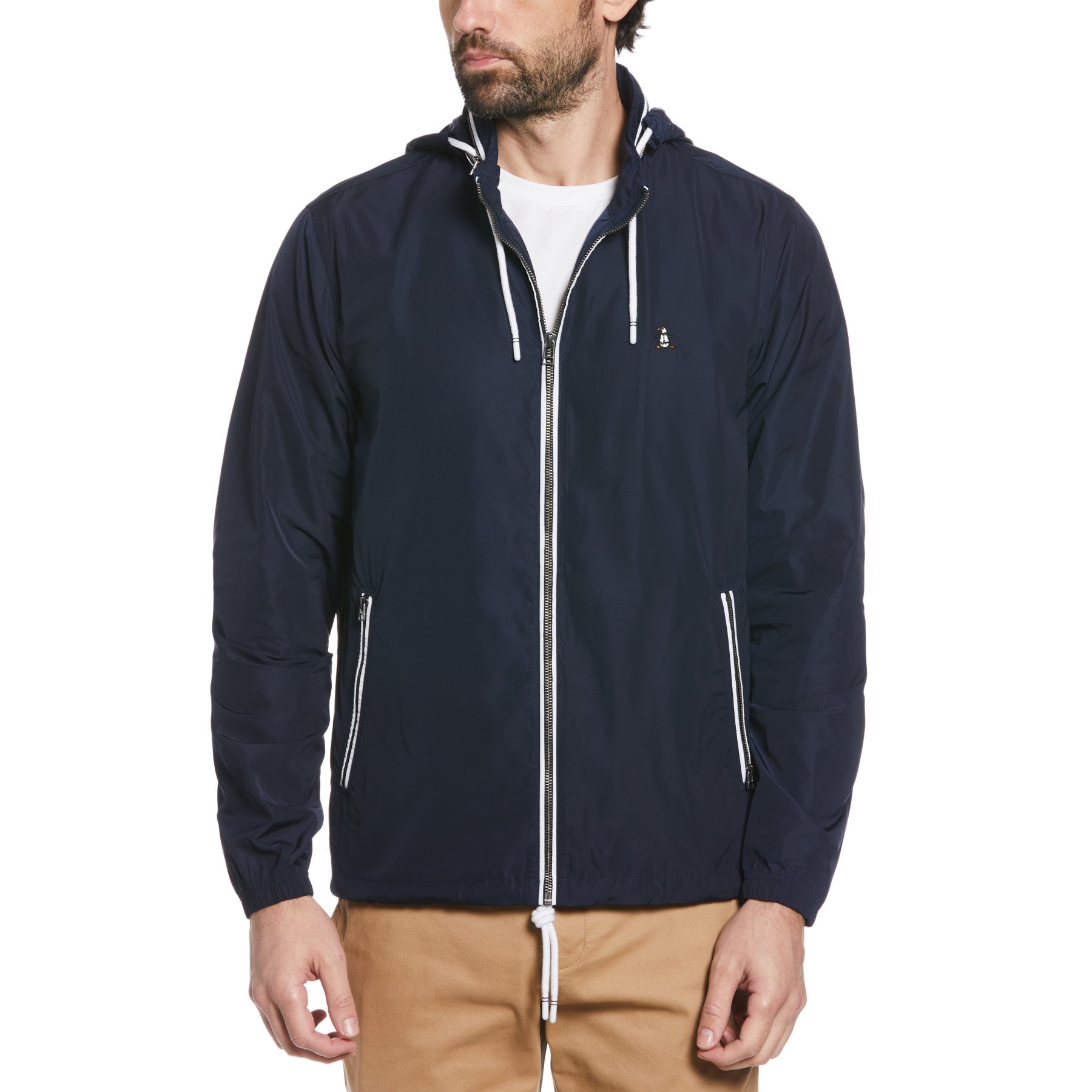 Icons Packable Hood Ratner Jacket In Dark Sapphire