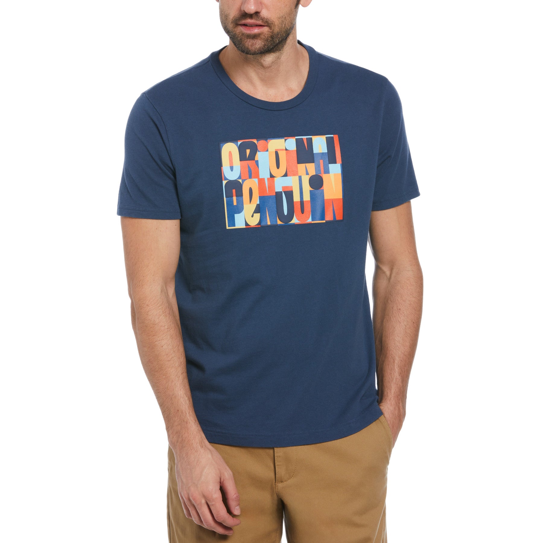 View Original Penguin Original Graphic TShirt In Sargasso Sea Blue Mens information