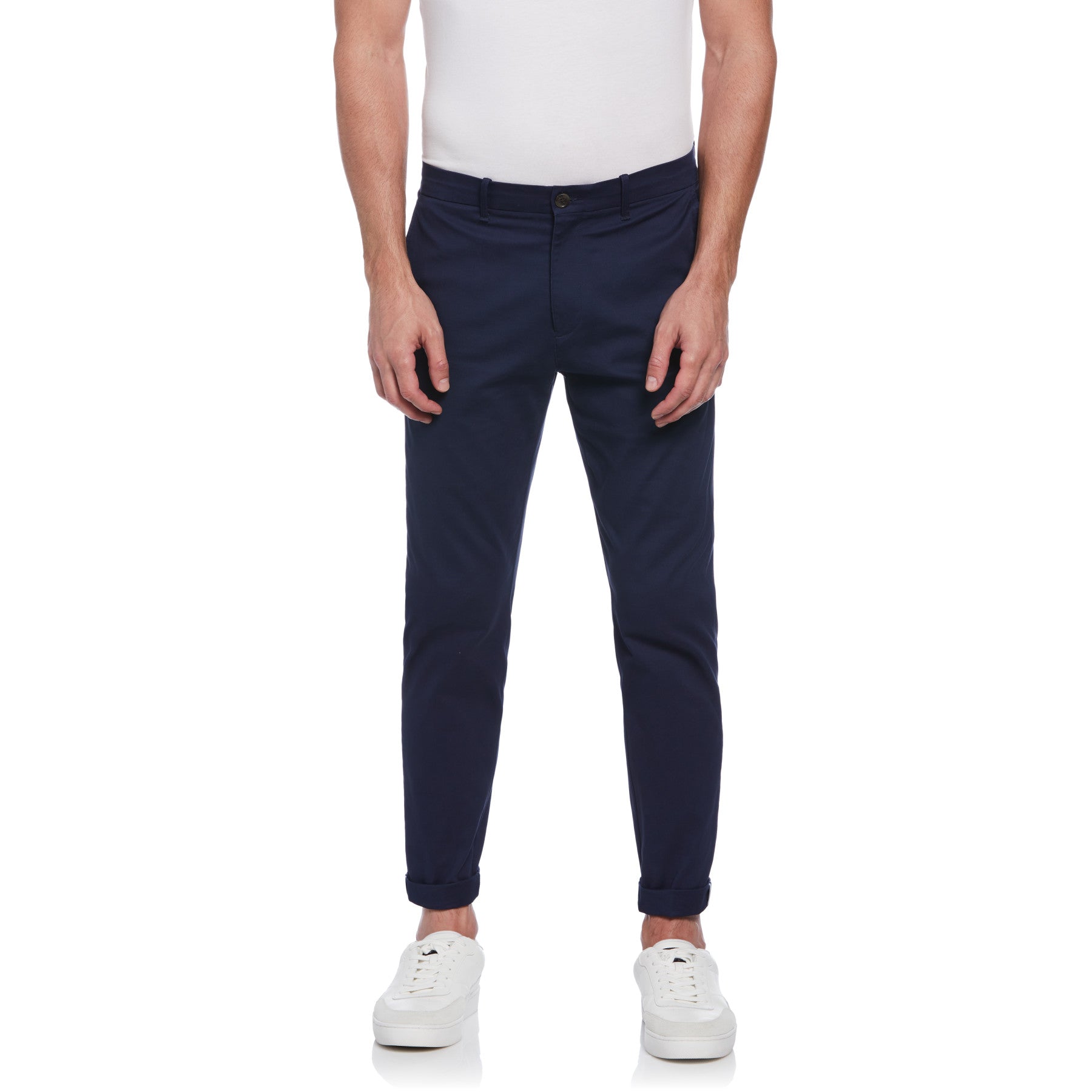 View Bedford Cord Slim Fit Chino Trousers In Dark Sapphire information