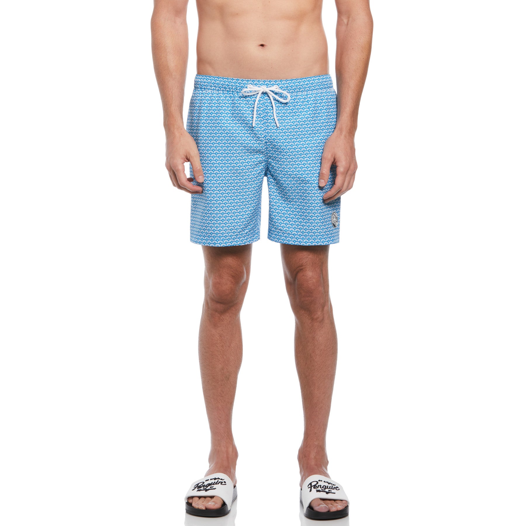 View Geo Wave Print Swim Shorts In Skydiver information