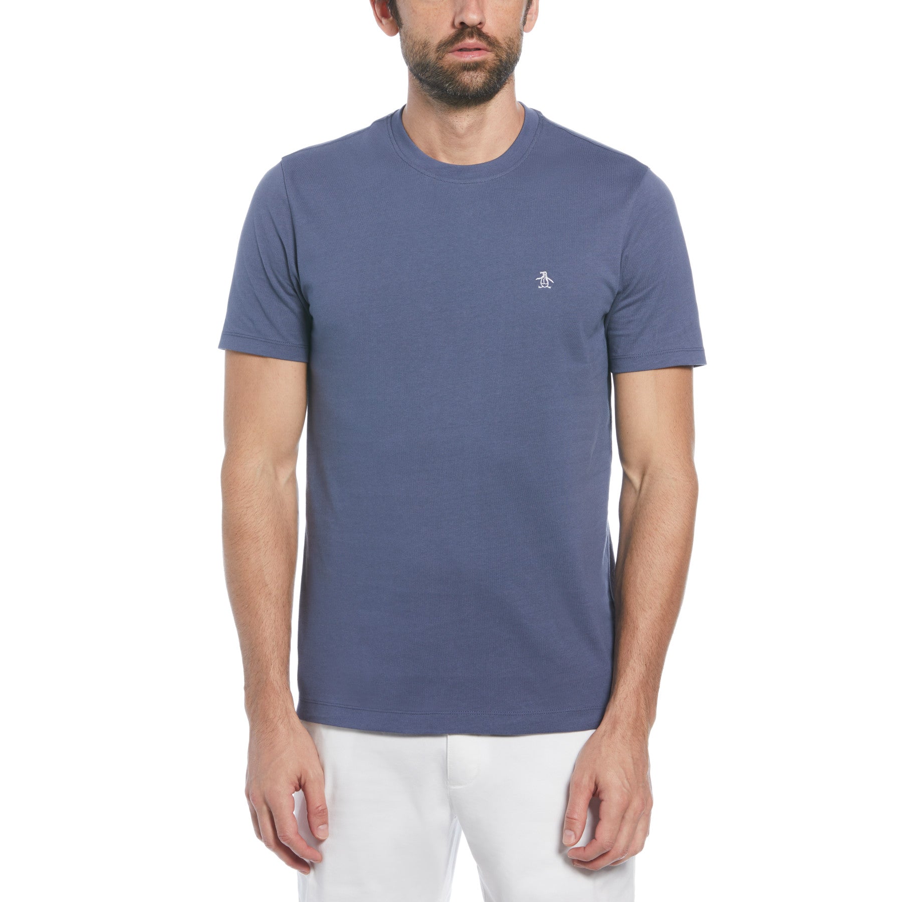 View Pin Point Embroidered Pete TShirt In Blue Indigo information