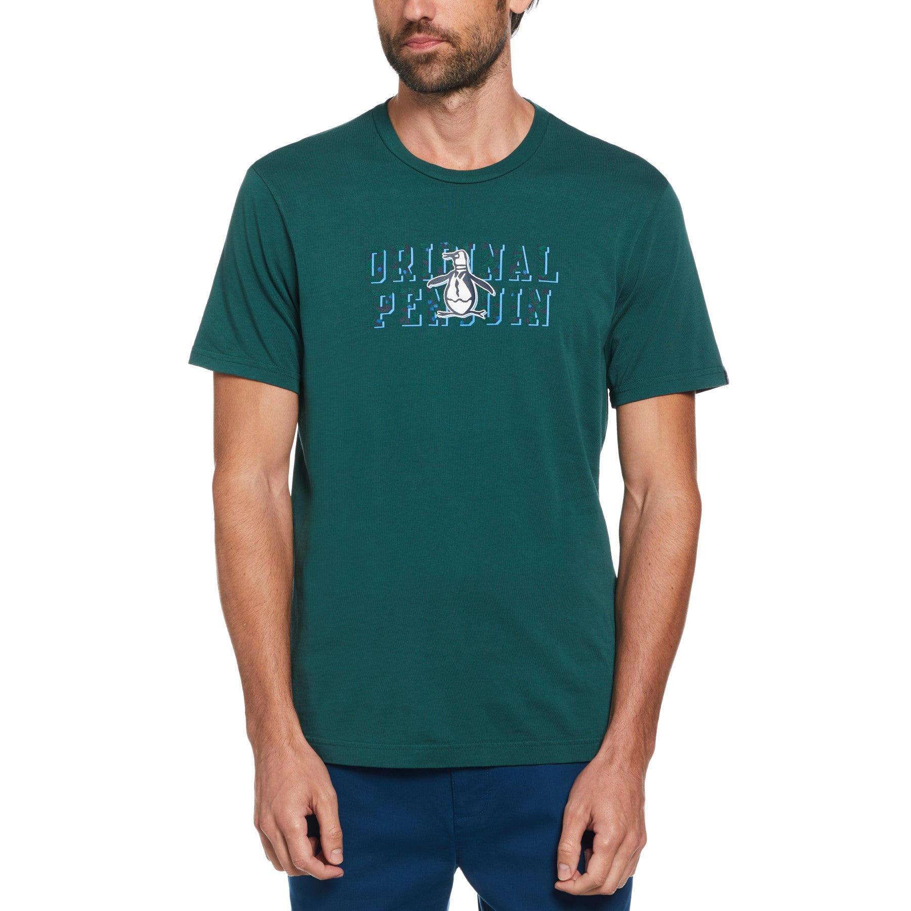 Jersey Graphic Leaf Logo T-Shirt In June Bug