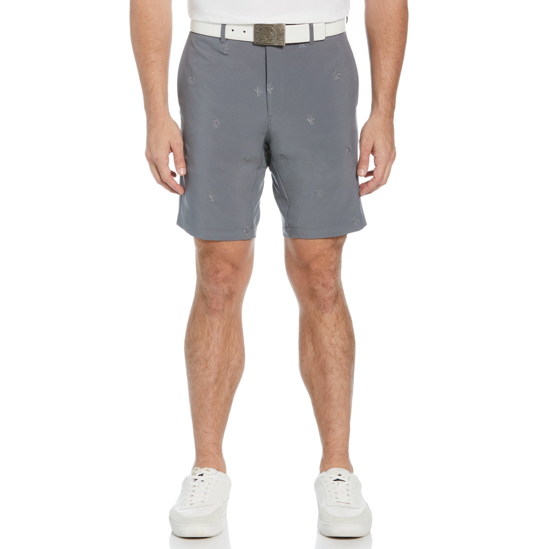 View Allover Embroidered Pete 9 Golf Short In Quiet Shade information