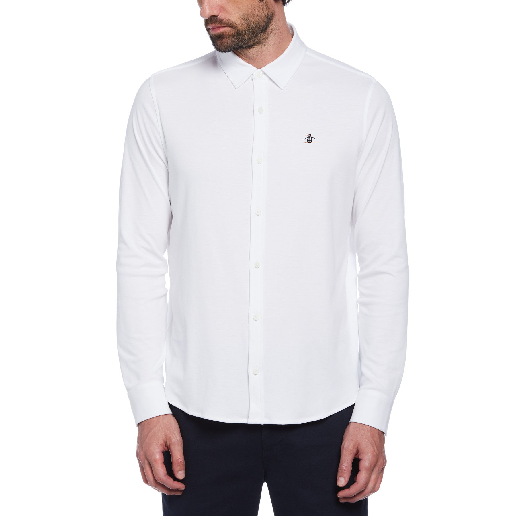 View Icons Soft Interlock Long Sleeve Shirt In Bright White information