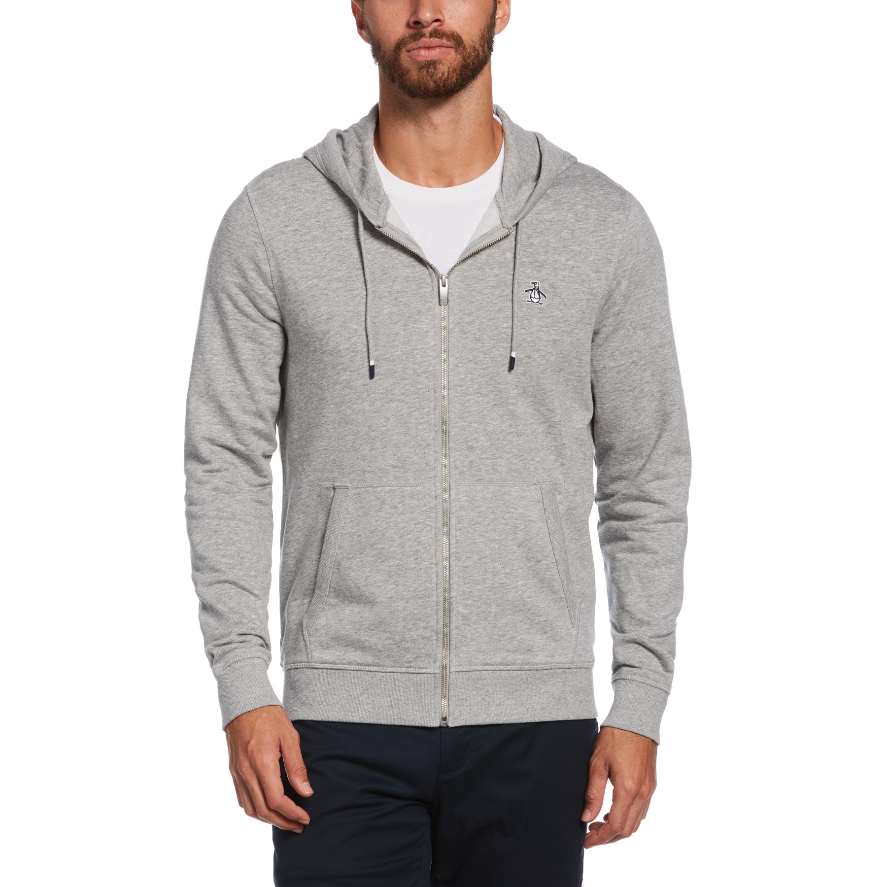 View Full Zip Sticker Pete Fleece Hoodie In Rain Heather information