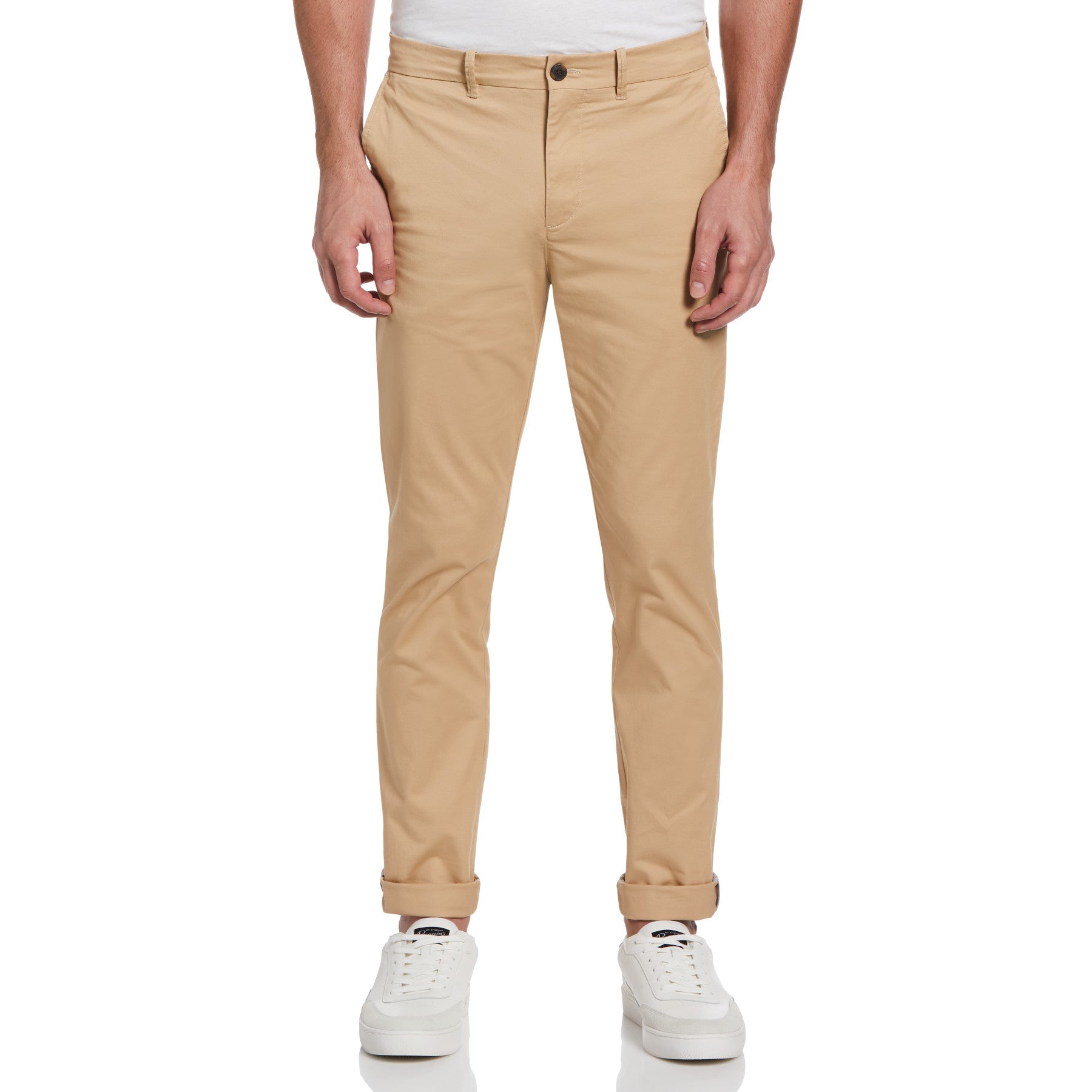 Recycled Cotton Stretch Twill Chino Pant In Travertine