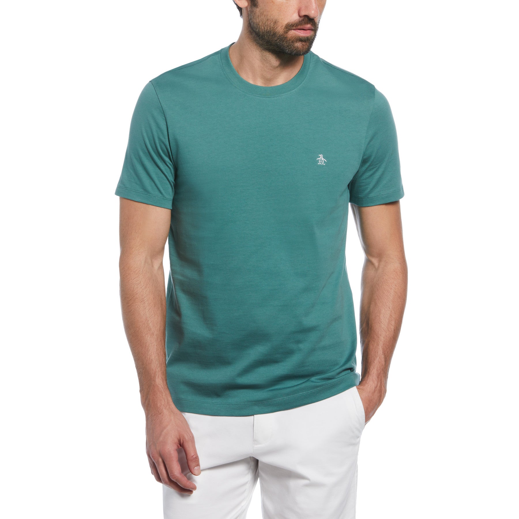 View Pin Point Embroidered Pete TShirt In Sea Pine information