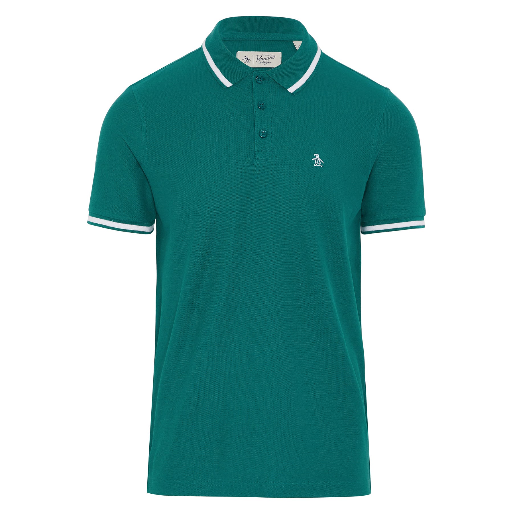 View Short Sleeve Polo Shirt With Contrast Tipping In Pacific information