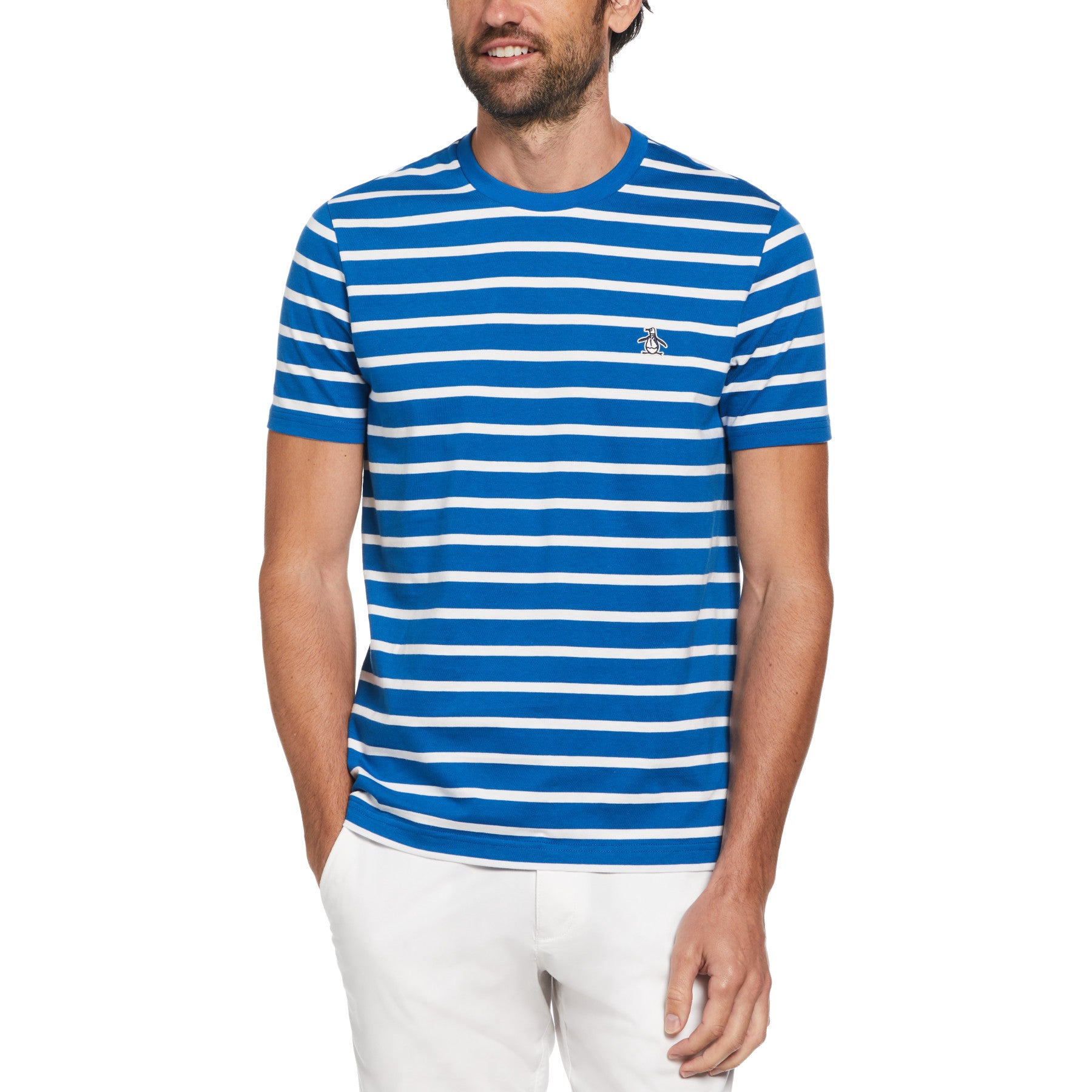 View Organic Cotton Breton Stripe TShirt In Classic Blue information