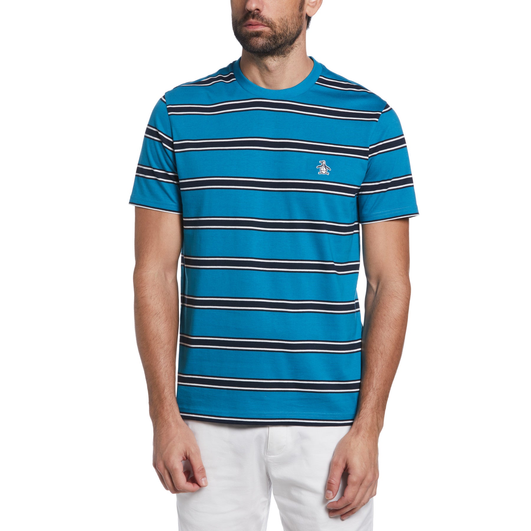 View Auto Stripe Earl Short Sleeve TShirt In Mosaic Blue information