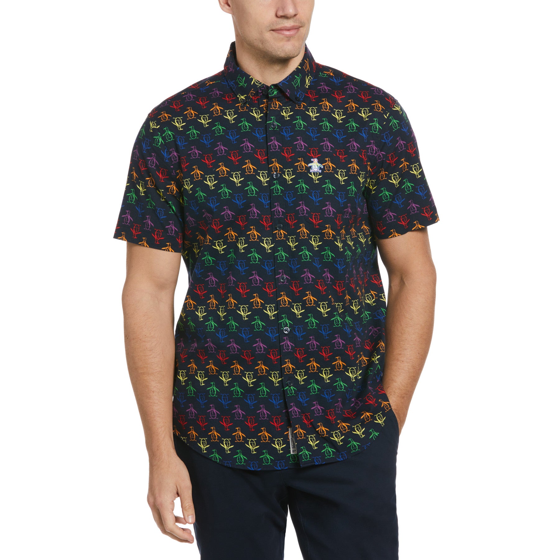 View Rainbow Pete Print Shirt In Dark Sapphire information