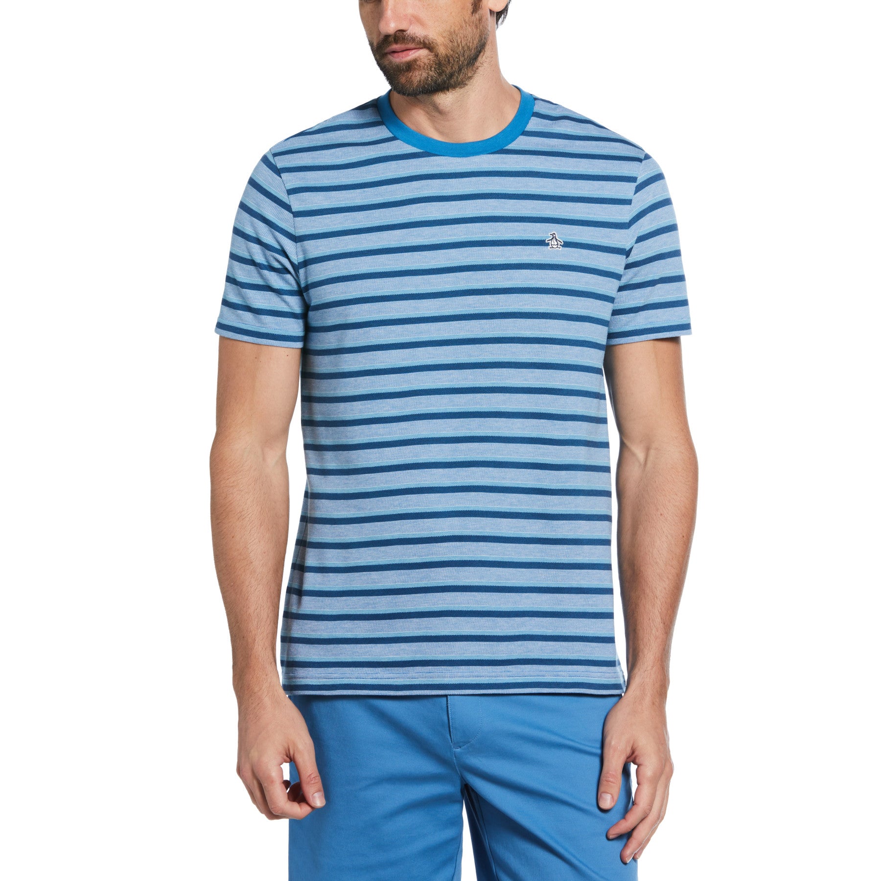 View Embroidered Striped TShirt In Vallarta Blue information