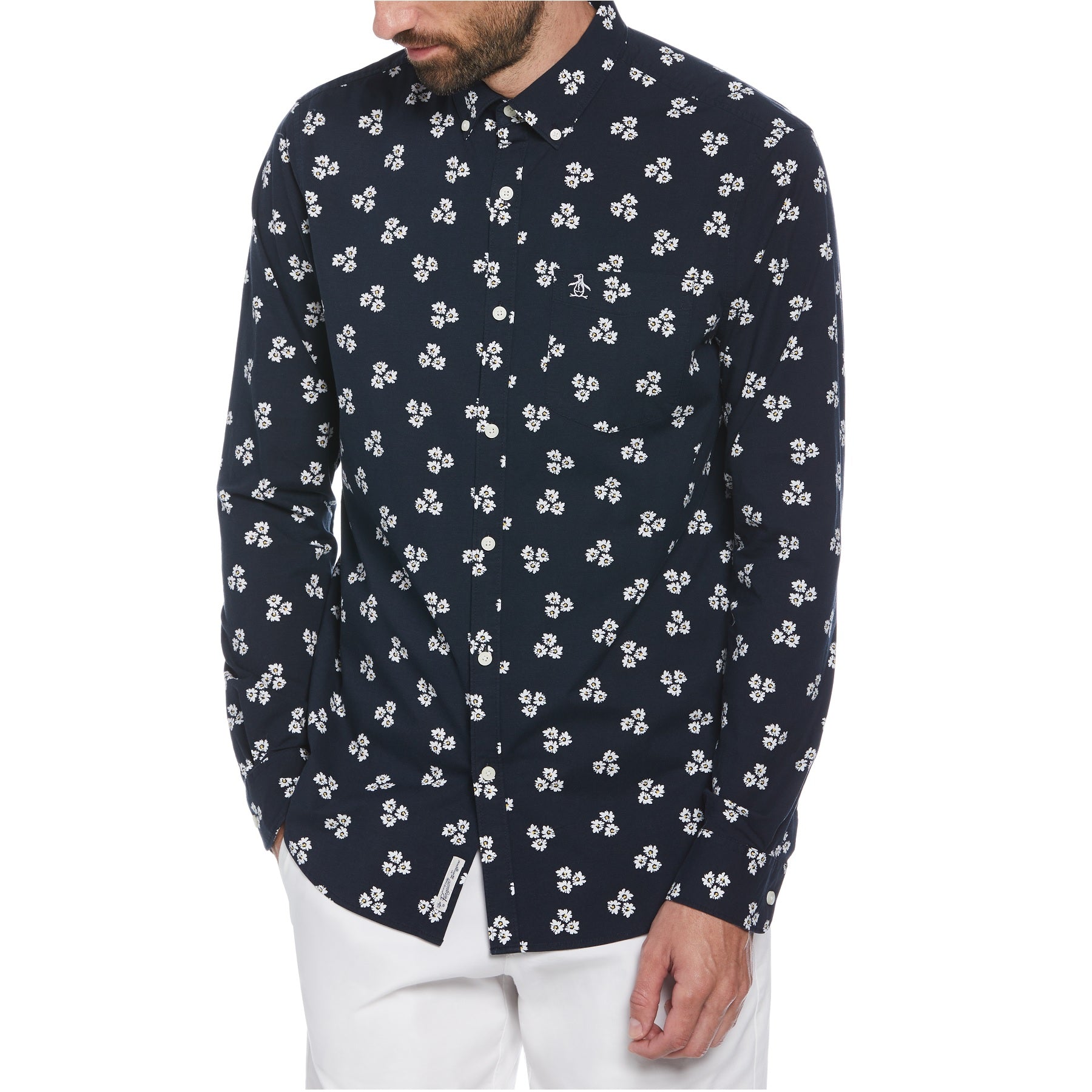 View Ecovero Ditsy Daisy Print Shirt In Dark Sapphire information