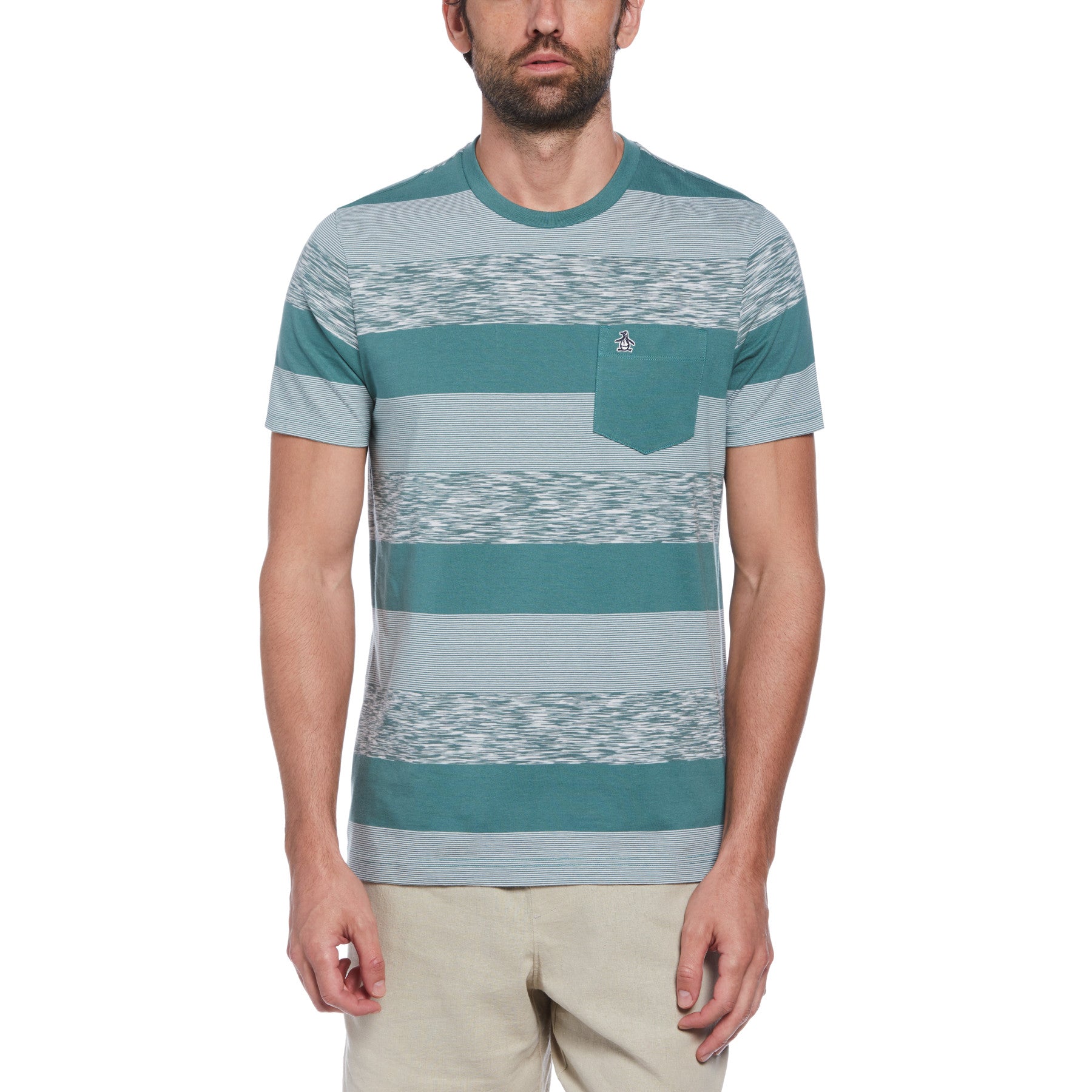 View Colour Block TShirt In Sea Pine information