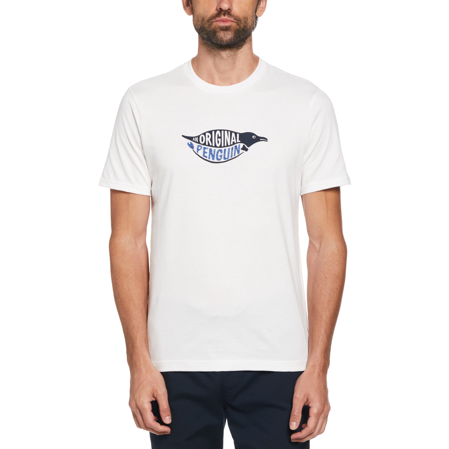 View Embroidered Penguin Graphic TShirt In Bright White information