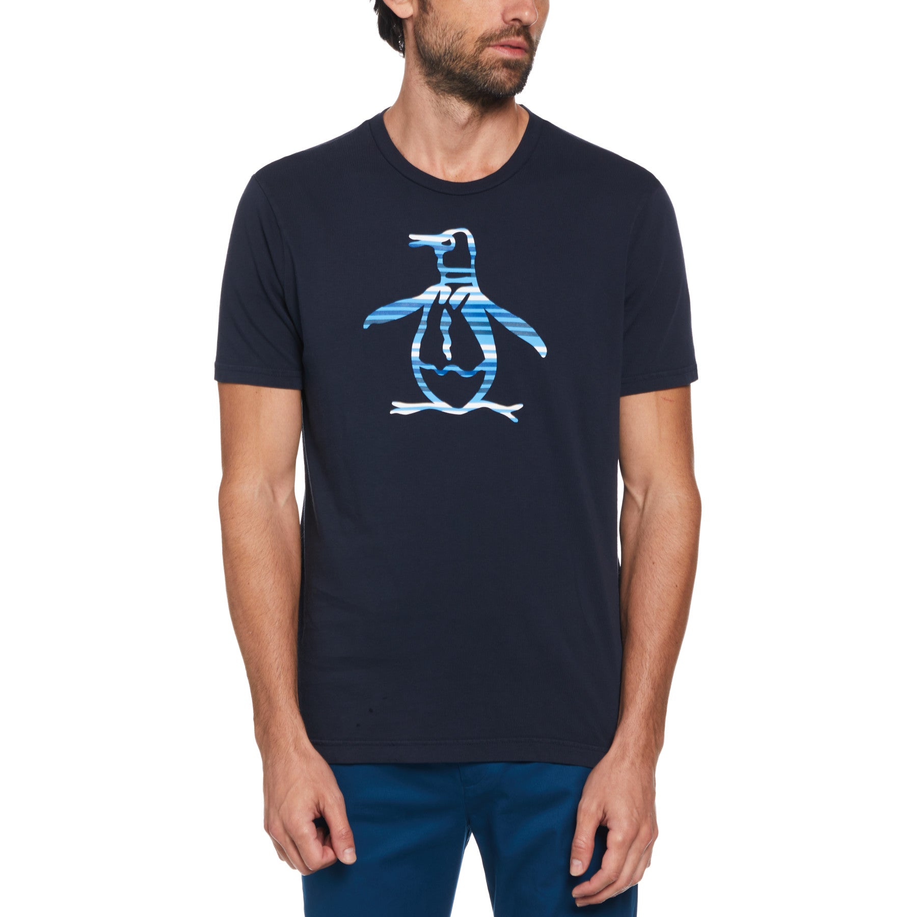 Striped Pete Graphic Print T-Shirt In Dark Sapphire